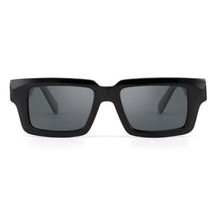 Eulalia Rectangle Black Sunglasses