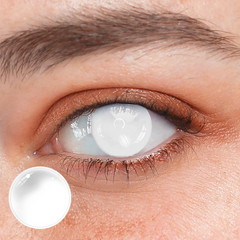 Lentes de contacto de color blanco para Halloween