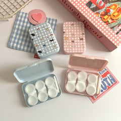 Like Fish Grid Animal House Colored Contact Lens Case