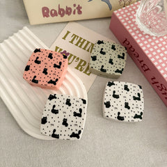 Floral Bow Cat-Shaped Colored Contact Lens Case