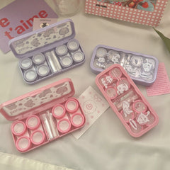 Summer With Cats Colored Contact Lens Case