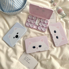 Kitten Puppy Head Colored Contact Lens Case