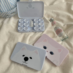 Kitten Puppy Head Colored Contact Lens Case