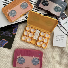 Big Eye Girl Colored Contact Lens Case