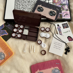 Big Eye Girl Colored Contact Lens Case