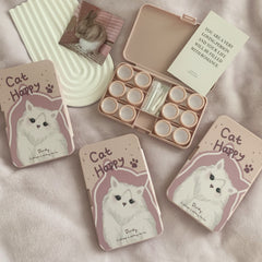 Cat Happy Colored Contact Lens Case