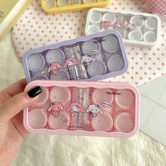 Polka-dot Mend Rabbit Colored Contact Lens Case