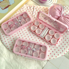 Polka-dot Mend Rabbit Colored Contact Lens Case