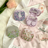 Oil Painting Tulip Rabbit Colored Contact Lens Case