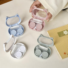 Cute Cat-Ear Colored Contact Lens Case