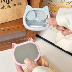 Cute Cat-Ear Colored Contact Lens Case