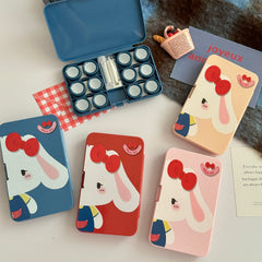 Lop Ear Bow Bunny Colored Contact Lens Case