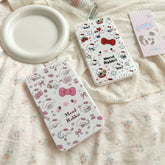 Pastel Bow Lop Ear Bunny Diary Colored Contact Lens Case