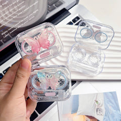 Crystal Gradient Butterfly Colored Contact Lens Case