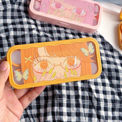 Manga Butterfly Eyes Colored Contact Lens Case