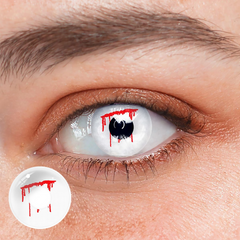 Lentes de contacto de color con hendidura blanca para trauma de Halloween