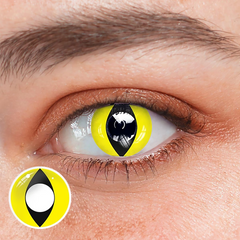 Lentes De Contacto De Color Amarillo Ojo De Gato De Halloween