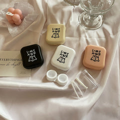 Süßer, mädchenhafter farbiger Kontaktlinsenbehälter im koreanischen Stil