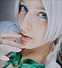 Halloween Blueout farbige Kontaktlinsen