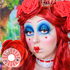 Halloween-Spinnennetz-rote Kontaktlinsen