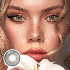 Lentillas Graduadas De Color Flora Gris