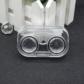 Estuche para lentes de contacto de color multicolor transparente