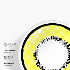 Cosplay Element Yellow Prescription Colored Contact Lenses