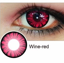 Lentes de contacto graduadas de color rojo vino Halloween Miracle