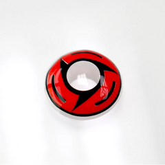 Lentes de contacto de color rojo con cuchillas Sharingan para cosplay