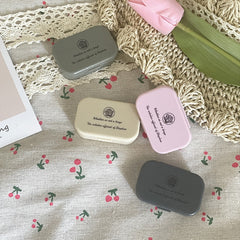 Estuche para lentes de contacto de color estilo perezoso francés