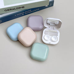 Lindo estuche de lentes de contacto de colores simples