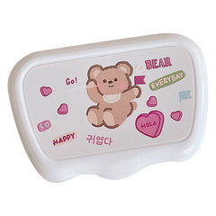 Estuche para lentes de contacto de color lindo oso