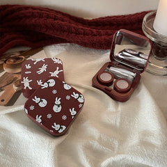 Estuche de lentes de contacto de color con sentido de diseño de nicho INS