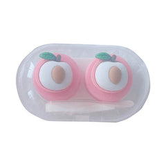 Lindo estuche para lentes de contacto de color fruta