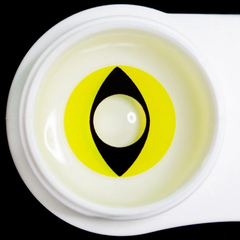 Farbige Halloween-Katzenaugen-Kontaktlinsen in Gelb