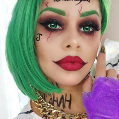 Lentes De Contacto De Color Verde Manson Cosplay