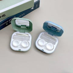 Lindo estuche de lentes de contacto de colores simples