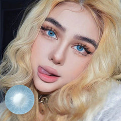 Love Story Martini Blaue farbige Kontaktlinsen mit Sehstärke