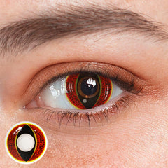 Cosplay Cat Eye Leopard Red Colored Contact Lenses