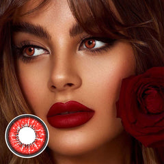 Lentes De Contacto Color Rojo Palabras De Amor