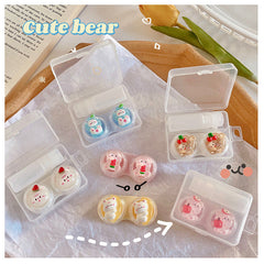 Estuche para lentes de contacto de color Fruit Little Bear