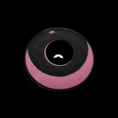 Halloween Moon Star Pink Colored Contact Lenses