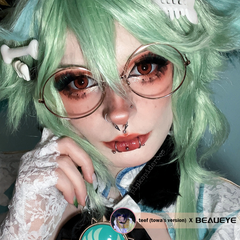 Cosplay Queen Orange Brown Colored Contact Lenses