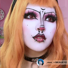 Cosplay Star Eyes Red Colored Contact Lenses