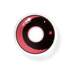 Halloween Moon Star Red Colored Contact Lenses