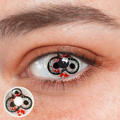 Cosplay Devil Date Eyes Black Colored Contact Lenses