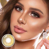 Farbige Kontaktlinsen in Marmor-Haselnussbraun