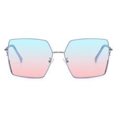 Beatrice Oversized Pink Blue Sunglasses