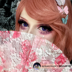 Lentes De Contacto De Color Púrpura Palabras De Amor