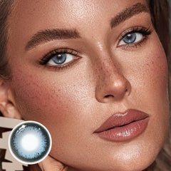 Cinnabar Blue Colored Contact Lenses